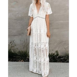 NWT White Lace Maxi Dress